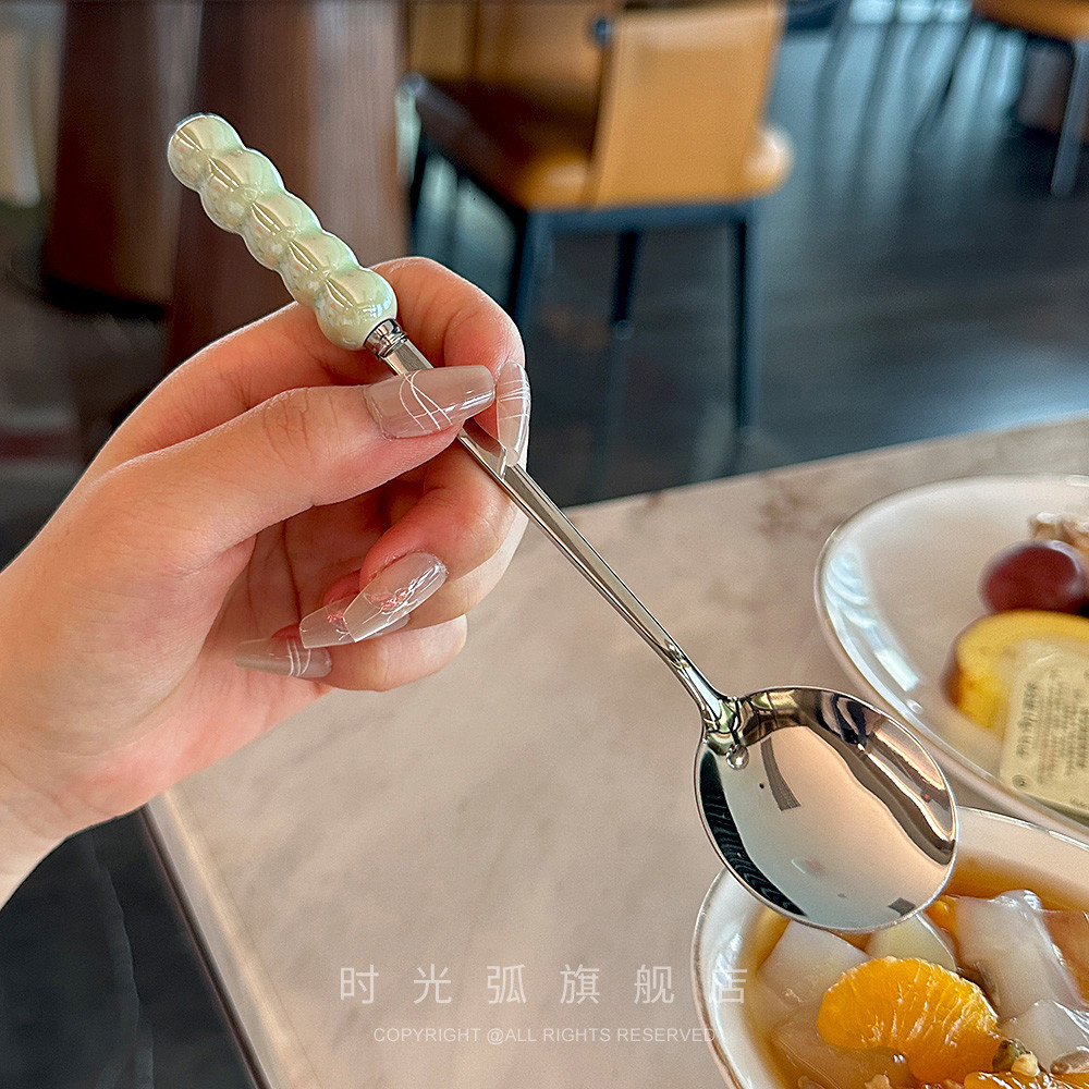 304不锈钢勺子特别好看的高颜值家用咖啡勺个人高档精致搅拌小勺