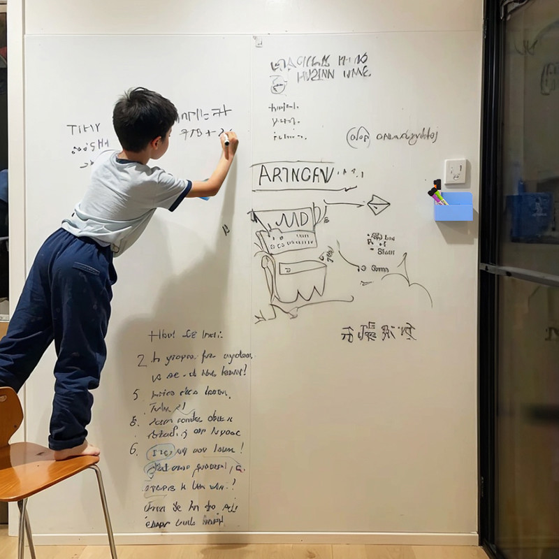 哑光白板墙贴玻璃可移除儿童家用教学墙上软磁吸黑板贴磁性不伤墙