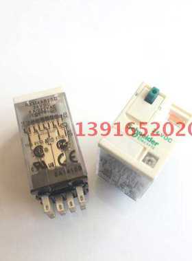 中间继电器RXM4AB2BD DC24V 四开四闭 带灯带手动测试小型继