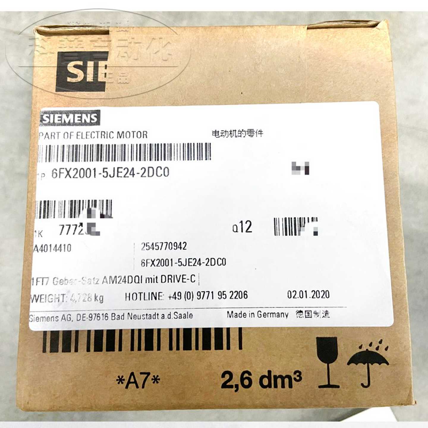 全新海德汉编码器6FX2001-5JE24-2DC0 西门子电机零件