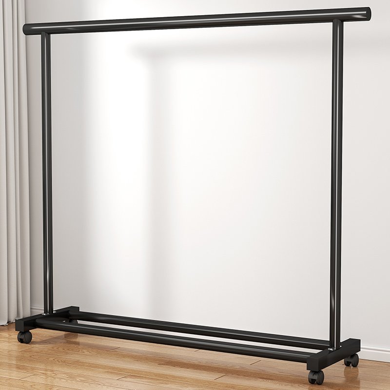 晾衣架落地家用卧室挂衣服折叠单杆简易室内宿舍移动晒凉衣帽