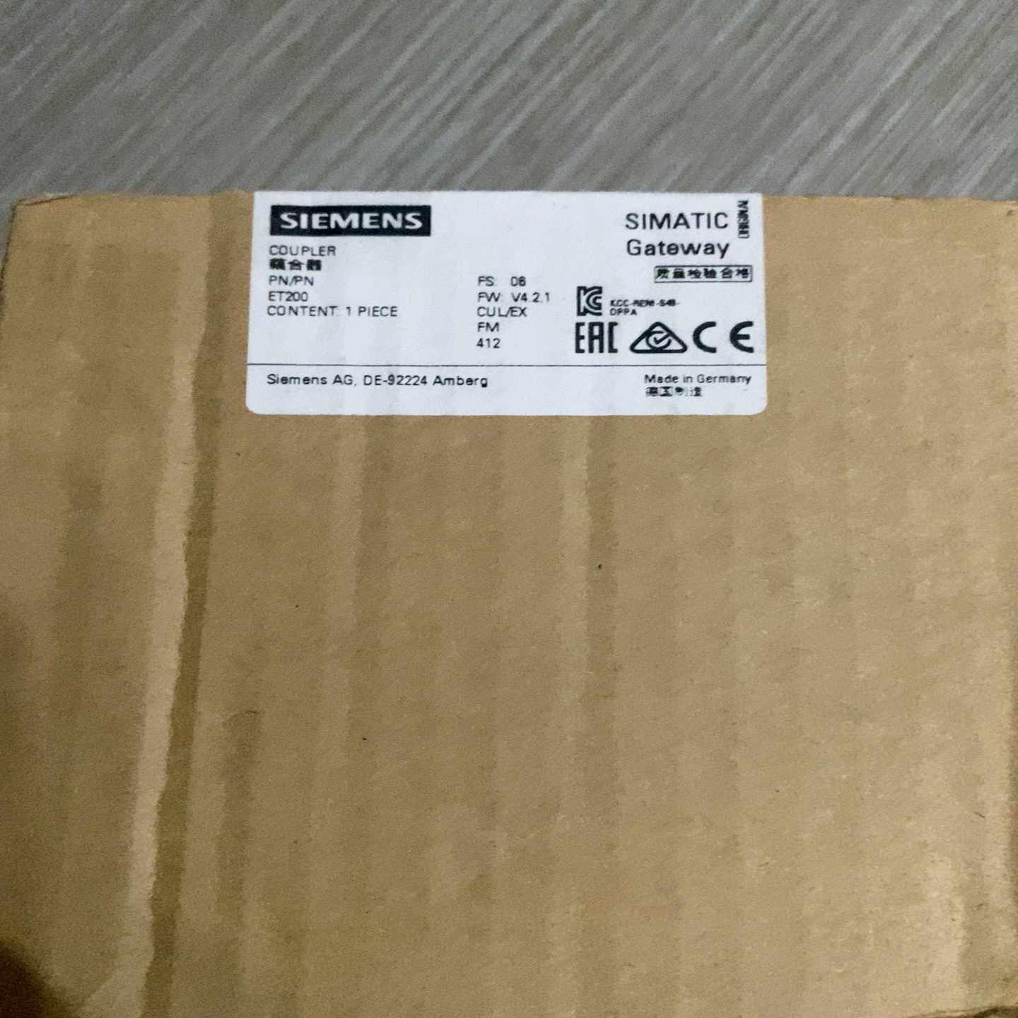 (询价)PN PN 耦合器，数据交换，6ES7 158-3AD