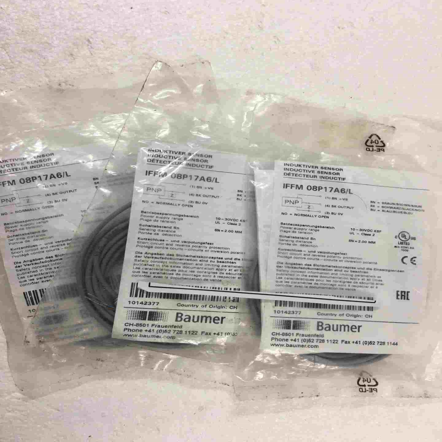 (询价)全新包装堡盟IFFM 08P17A6/L电感式接近传感器、原