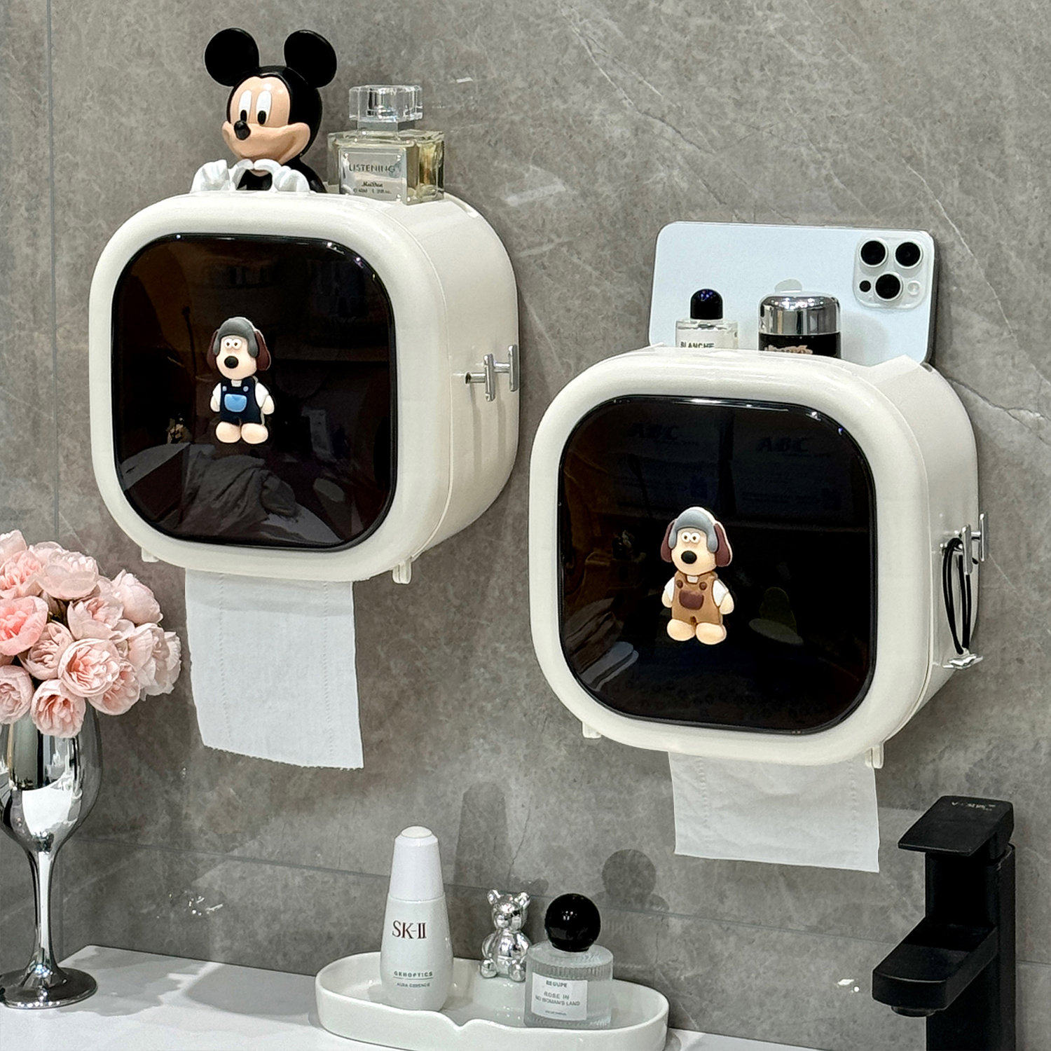 卫生间抽纸盒壁挂式洗脸巾收纳盒厕所墙上纸巾盒防水卫生纸置