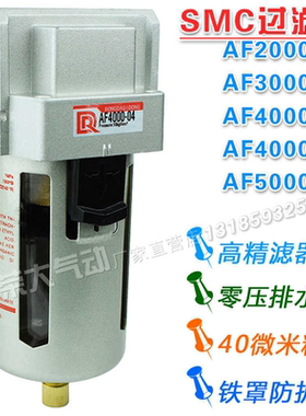 气源过滤器AF2000-02滤水AF300040005000-03040610铜滤芯