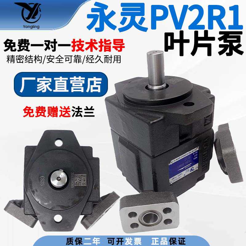 YLC永灵叶片泵PV2R1-19/23液压泵总成PV2R1-31挖掘机液压泵齿