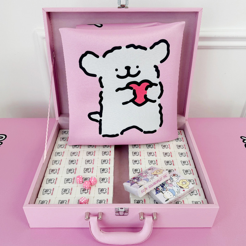 家用麻将手搓卡通晶玉可爱okkay小狗宿舍中大40/42/44号麻雀