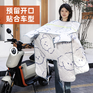 夏季小牛中箱电动车挡风被防水遮阳定制雅迪中箱开叉四季款挡