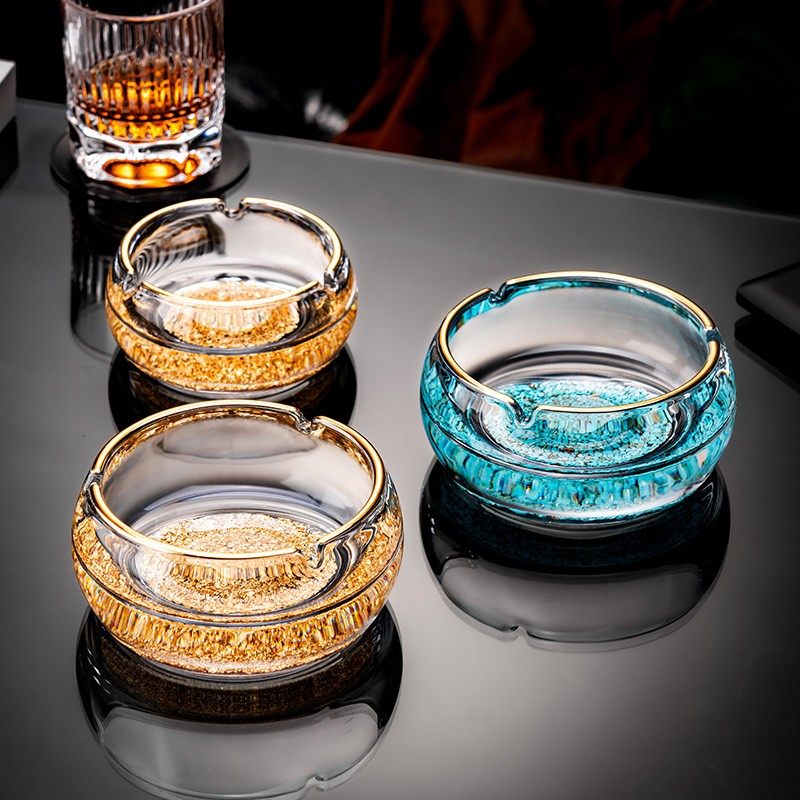 水晶玻璃烟灰缸家用客厅茶几烟缸加厚办公室高档大号烟盅烟碟,家居饰品,装饰烟灰缸,淘宝优惠券,粉丝福利购,淘宝优惠卷