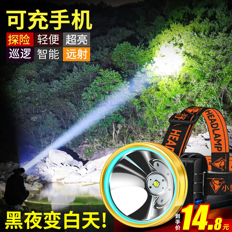 头灯强光充电超亮家用头戴式手电筒小户外锂电池续航超长疝气