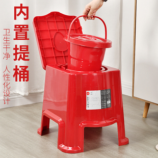 老年人孕妇塑料坐便凳简易可移动坐便器蹲坑马桶厕所室内夜壶