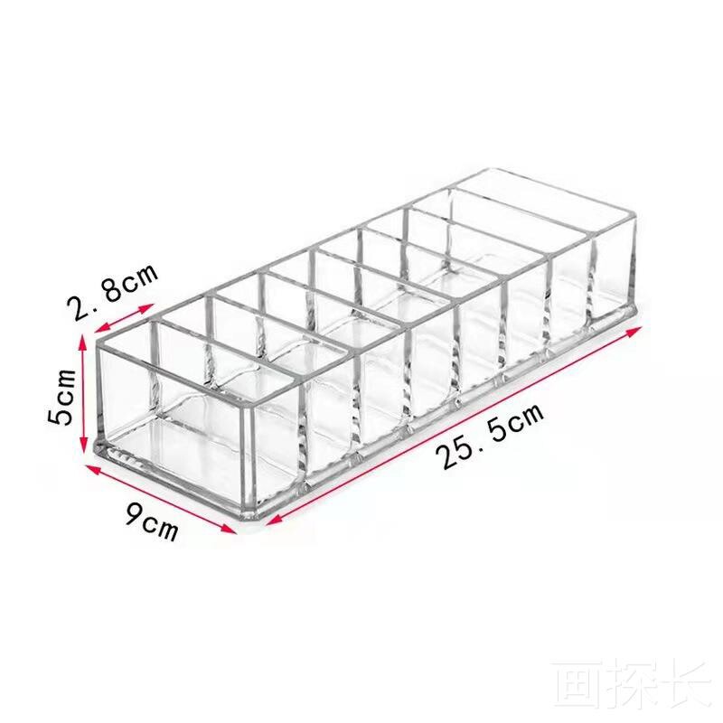 悦积分归才亚克力印章收纳盒长方形透明盒子卡片银行卡名片整