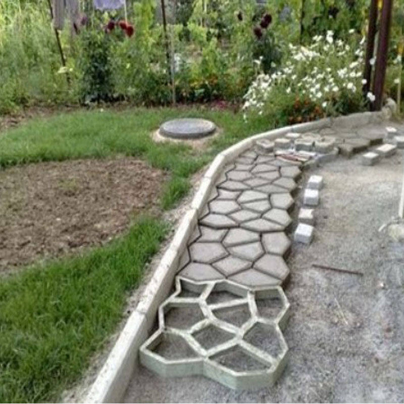 园艺用工具强化小路造型水泥分割鹅卵石装修拼花路面大石头模具