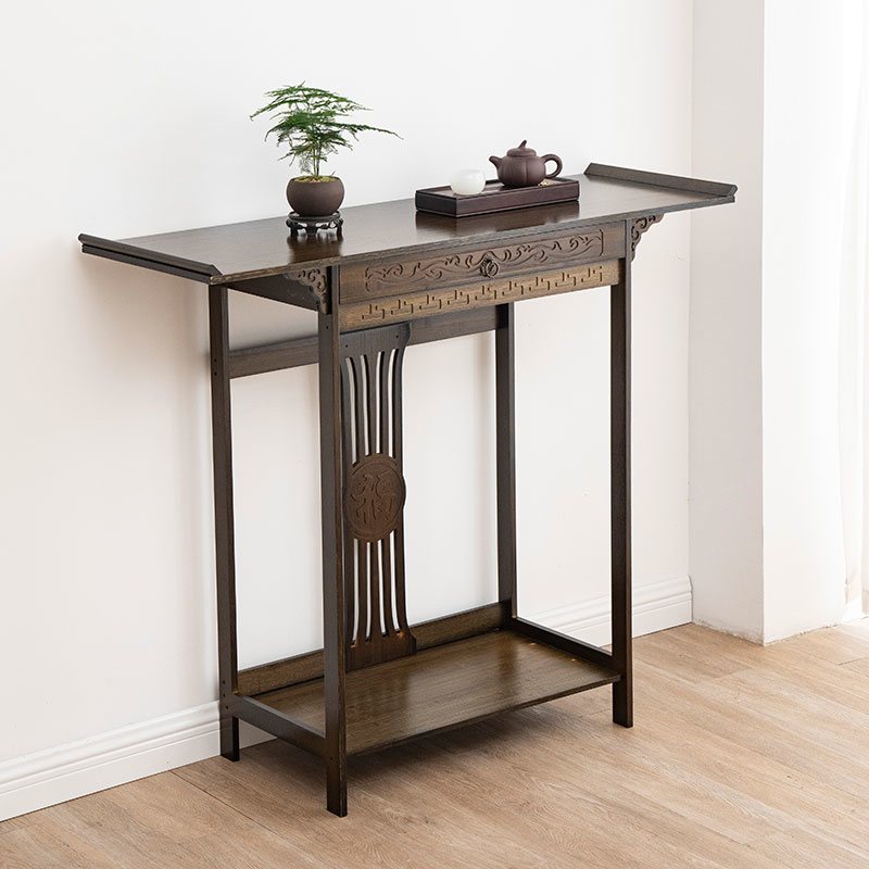 佛龛新中式立柜财神爷柜子神台供桌佛台家用香案观音佛像玄关神龛