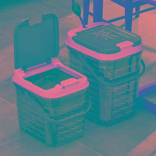 透明茶桶茶渣桶大号茶水桶茶台废水桶茶叶过滤茶盘排水桶茶具