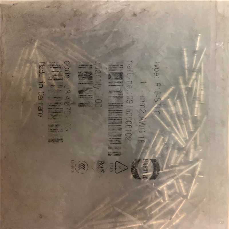 议~HARTING端子。09150006102.种类R15-ST