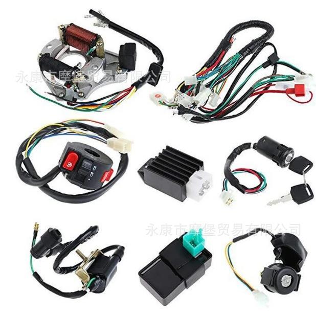 50cc70cc90cc110ccCDI线束组件接线套件ATV电动启动四线组