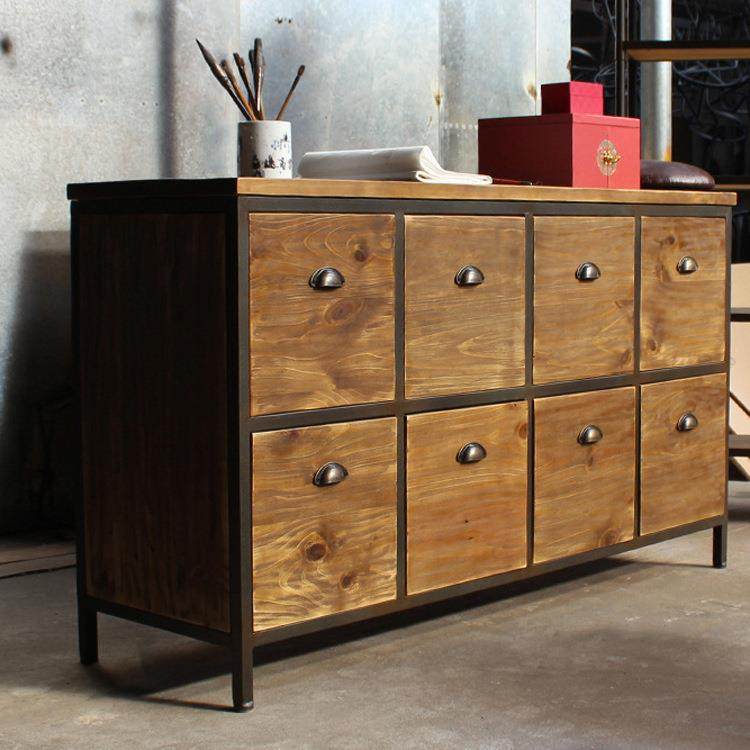 北欧乡村创意储物抽屉收纳柜实木铁艺做旧斗柜工业风靠墙玄关矮柜,家装灯饰光源,其它灯具灯饰,淘宝优惠券,粉丝福利购,淘宝优惠卷