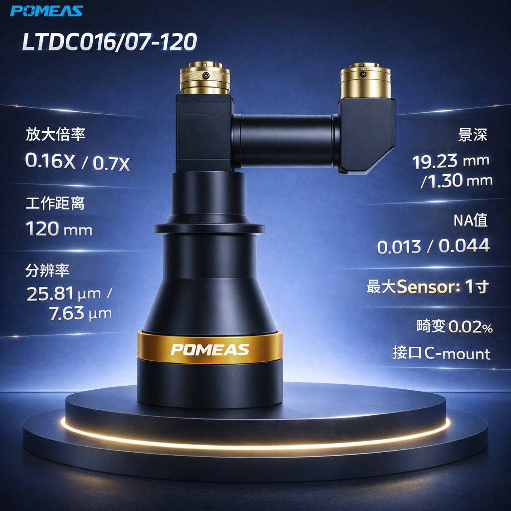 1英寸C口低畸变远心工业镜头