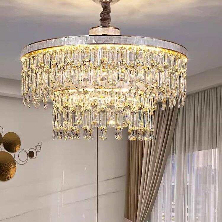 水晶客厅吊灯天然贝壳现代豪华轻奢餐厅主卧室灯新款高档家用灯