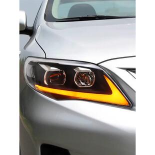 适用于适用于11-13款丰田卡罗拉大灯总成改装LED透镜日行灯转向灯