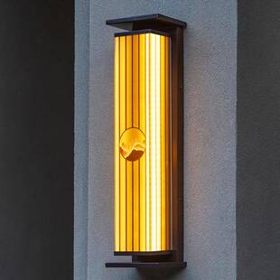 新中式太阳能壁灯户外防水庭院灯室外露台楼梯灯别墅门口家