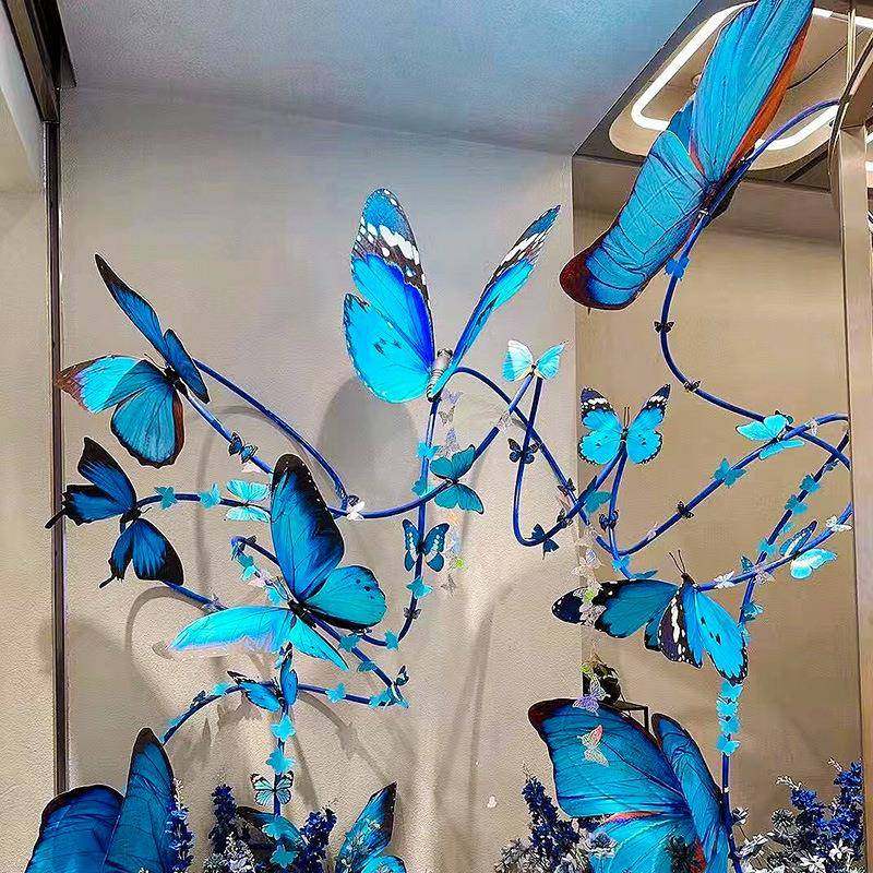 仿真蝴蝶立体装饰商场装扮国庆美陈dp点摆件创意吊饰橱窗蝴蝶道具,家装灯饰光源,其它灯具灯饰,淘宝优惠券,粉丝福利购,淘宝优惠卷