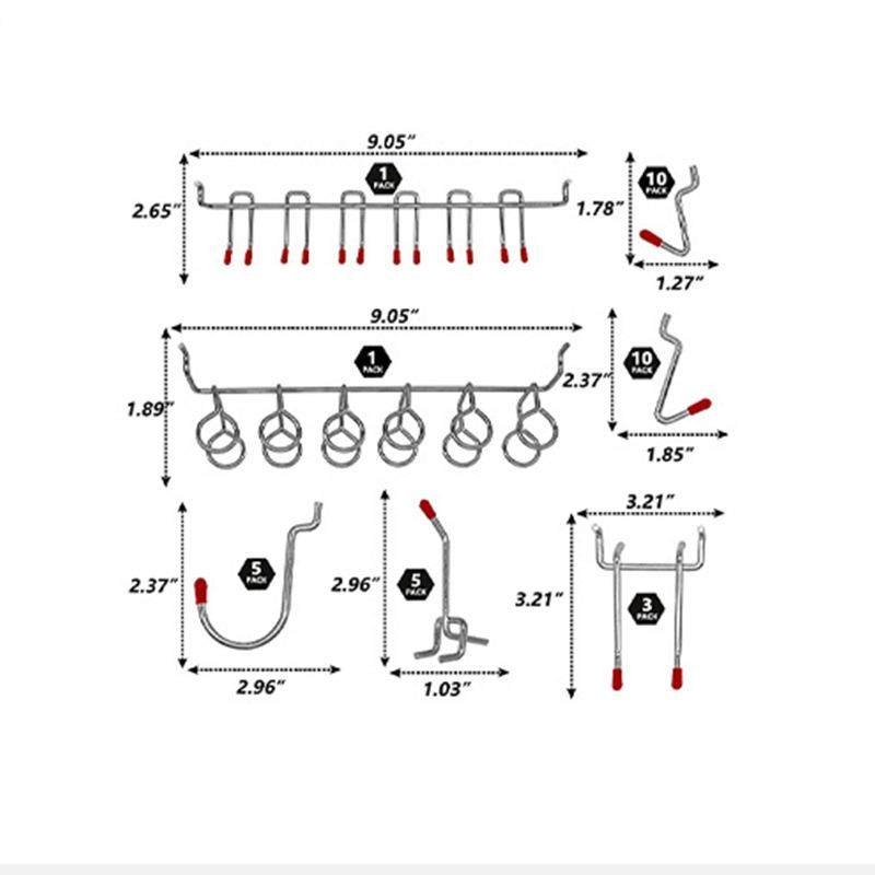 洞洞板挂钩套装2.5cm孔距114PC金属挂钩墙壁收纳五金钩子配件,家装灯饰光源,其它灯具灯饰,淘宝优惠券,粉丝福利购,淘宝优惠卷