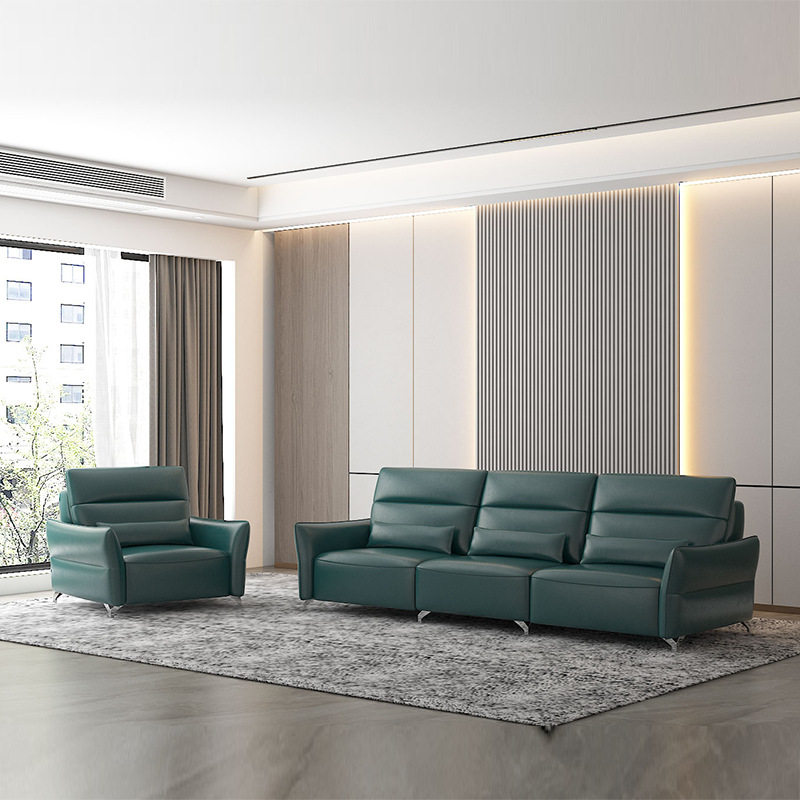 轻奢电动多功能真皮沙发头层牛皮转角小户型客厅贵妃躺椅电动按摩