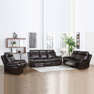 现代简欧多功能家庭影院沙发会所影音室影视厅1+2+3组合真皮沙发