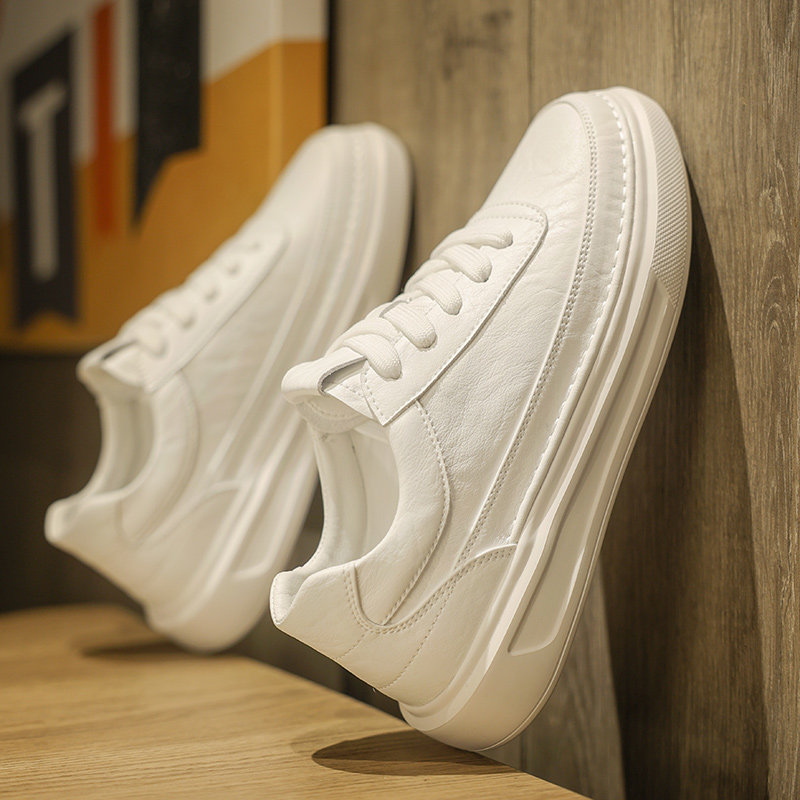 男鞋夏季西装小白鞋男士百搭潮流软底透气夏款皮面防水高级感板鞋,流行男鞋,休闲板鞋,淘宝优惠券,粉丝福利购,淘宝优惠卷
