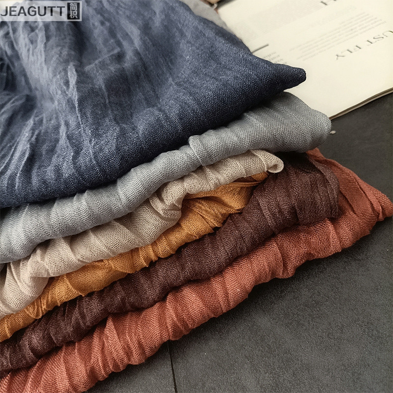 新款百搭褶皱纯色春秋棉麻手感围巾丝巾女文艺秋冬季披肩韩版围脖,服饰配件/皮带/帽子/围巾,围巾/丝巾/披肩,淘宝优惠券,粉丝福利购,淘宝优惠卷