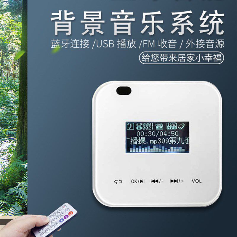 智能家居家庭背景音乐主s机系统套装蓝牙音响吊顶喇叭语音控制器