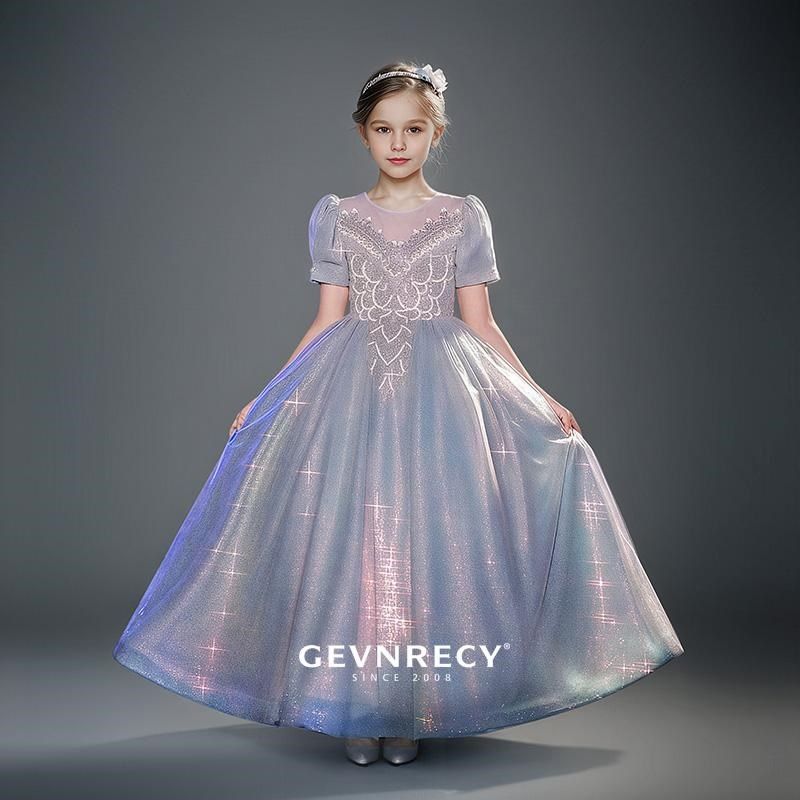 女童礼服2025新款高端蓝色生日公主裙儿童轻奢小众钢琴主持演出服,童装/婴儿装/亲子装,儿童礼服,淘宝优惠券,粉丝福利购,淘宝优惠卷