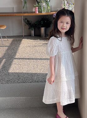 大童装洋气背心裙女孩公主网纱裙子女儿童吊带连衣裙2024夏装新款