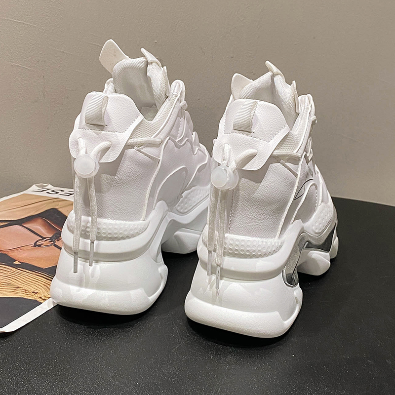 2023春季新款11cm内增高女鞋厚底小个子老爹鞋百搭透气运动休闲鞋