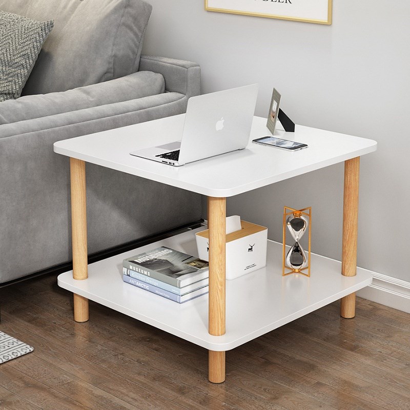 简约现代小桌子沙发边几茶几小户F型简易小方桌卧室客厅迷你