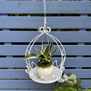 铁艺阳台吊篮花架花盆挂架绿萝多肉吊兰绿植盆栽悬挂置物架装 饰