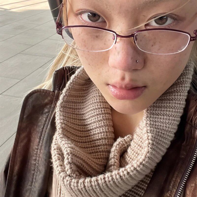 纯欲天花板二次元上半框红色眼镜女友酷辣日系装饰凹造型近视框架