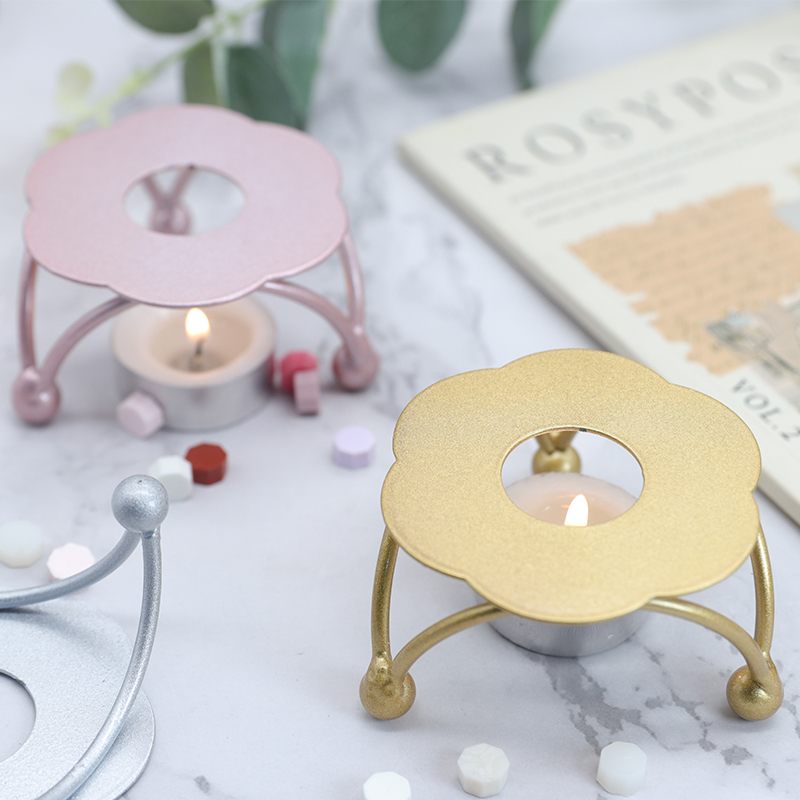 铁艺三角小花朵儿火漆熔炉封蜡熔炉便捷懒人火漆熔蜡工具黑色金色