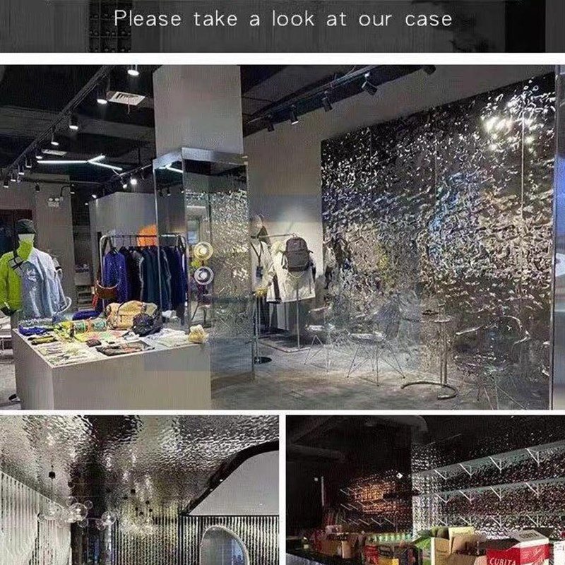 厂销花纹钢板水波纹不锈钢板天花吊顶镜面背景墙装饰X压花波浪板