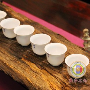 萨迦之光 禅i茶一味 菩萨六度花神杯 6只/套 手书六度波罗蜜