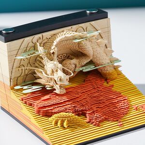 2024龙年3D立体手撕纸雕便签便利贴纸中国风生日礼物