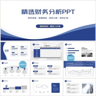 通用月季年度财务报表经营数据分析个人部门工作总结汇报PPT模版