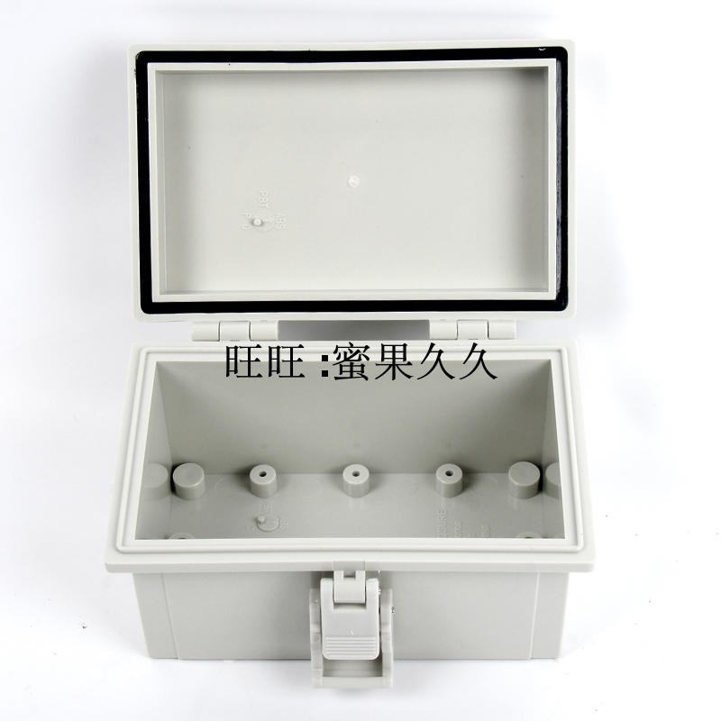 160*100*85mm搭扣式防水仪表塑料外壳防潮密封电气箱室外配电箱