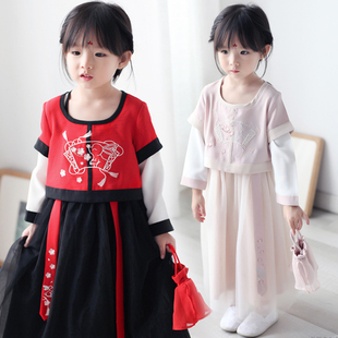 女童汉服唐装超仙小女孩婴儿儒裙中国风儿童古装汉服亲子装母女装