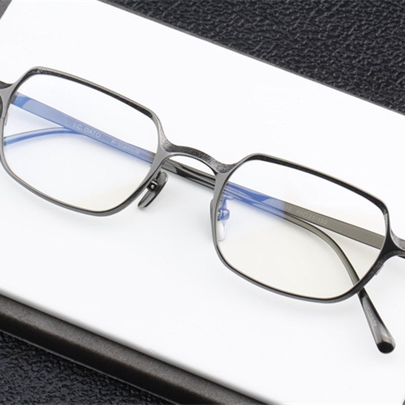 个性复古纯钛眼镜框超轻近视眼镜架男全框方框配近视镜女小脸1098
