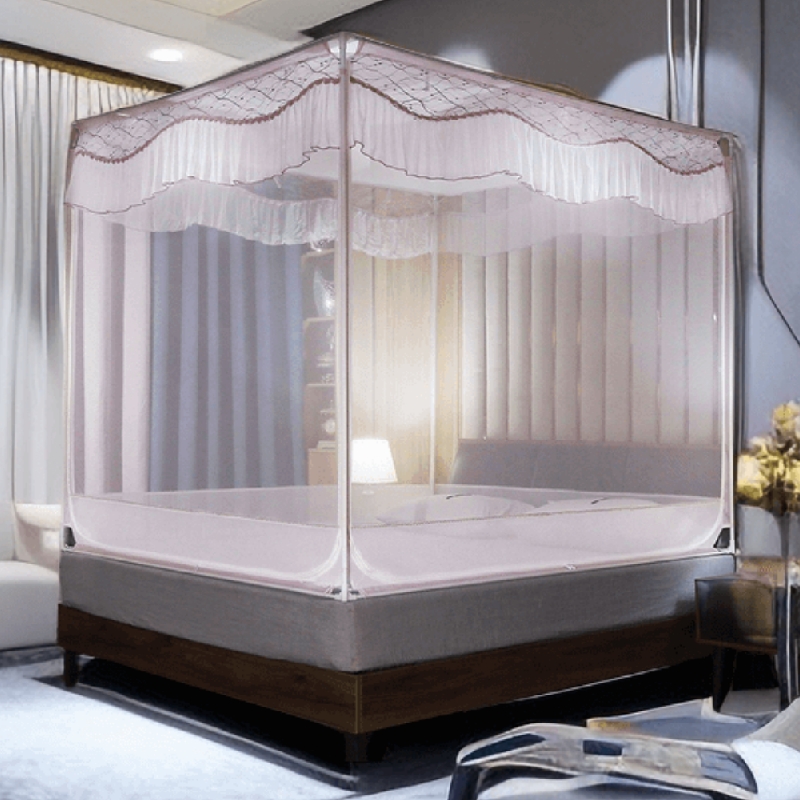 2024新款蒙h古包抗菌防摔全底蚊帐家用卧室免安装儿童婴儿防止掉