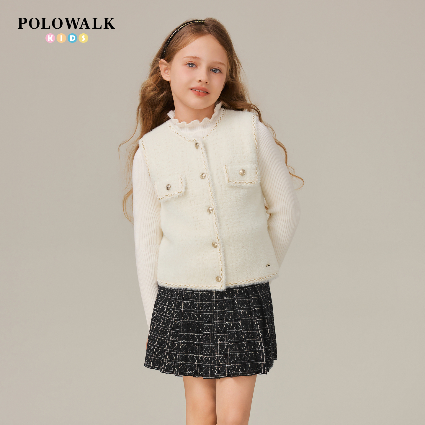POLOWALK童装女童针织衫