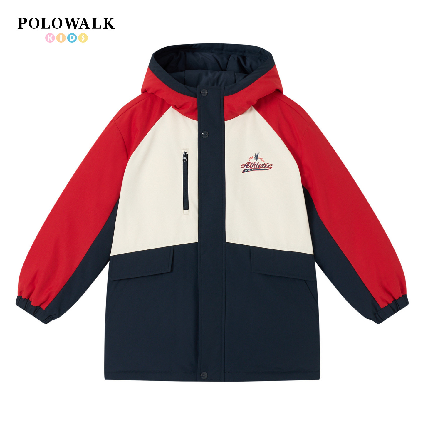 POLOWALK童装2026冬季新品男童羽绒服含85%鸭绒量保暖户外大衣